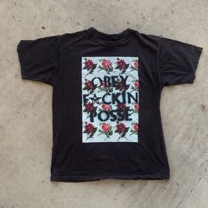 Obey T-Shirt Men Large Streetwear 2010s F*ckin Posse Floral Graphic Good